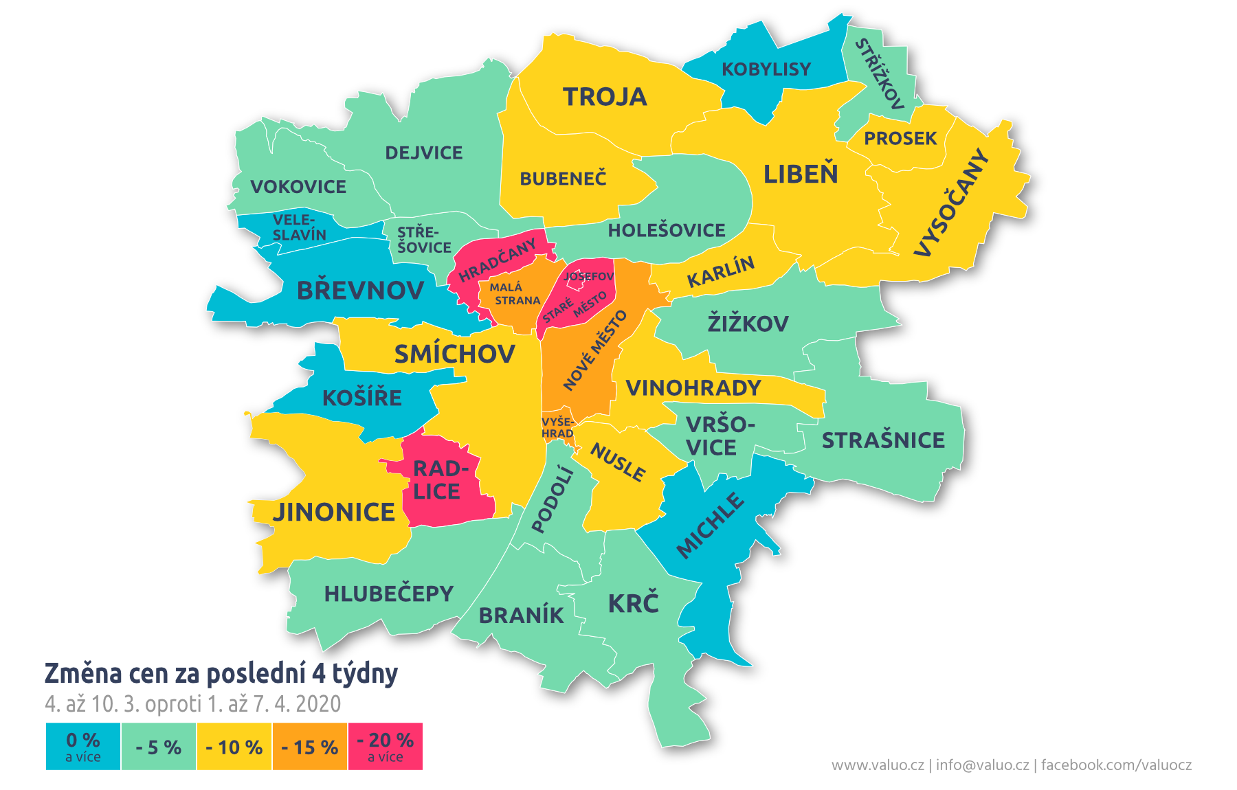 Vývoj cen nájemného v Praze v době pandemie koronaviru